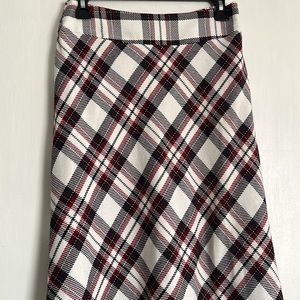 East 5th Long Plaid Skirt